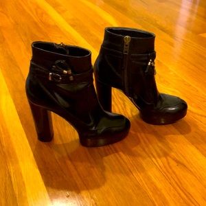 Stella McCartney black platform ankle booties